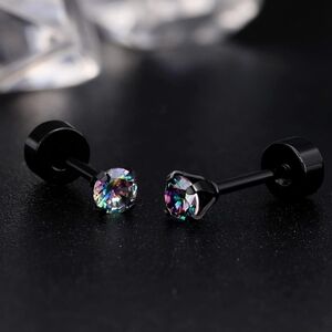 Iridescent Flat Back Earrings